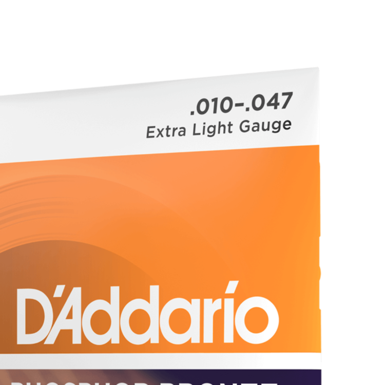 D'Addario 10-47 Extra Light, Phosphor Bronze Acoustic Guitar Strings