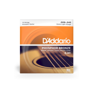 D'Addario 09-45 Extra Light 12-String, Phosphor Bronze Acoustic Guitar Strings