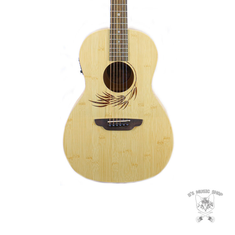 Luna Guitars Luna Woodland Bamboo Parlor A/E Acoustic Guitar