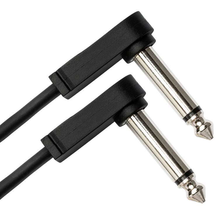 Hosa Hosa - Flat Guitar Patch Cable, Molded Low-profile Right-angle to Same, 6 in