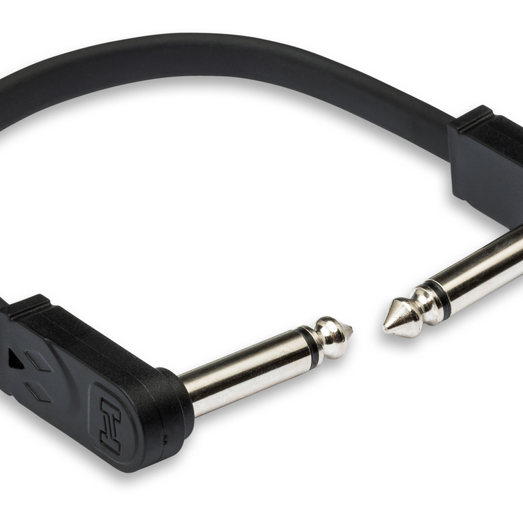 Hosa Hosa - Flat Guitar Patch Cable, Molded Low-profile Right-angle to Same, 12 in