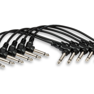 Hosa Hosa Guitar Patch Cable, Molded RA to Same, 6in, 6 pc