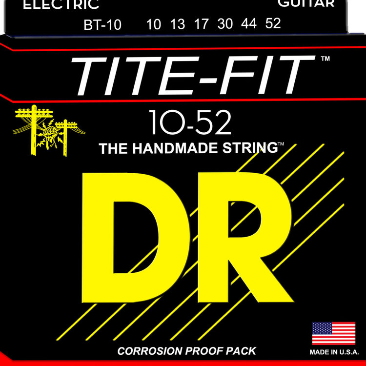 DR DR Tite-Fit Nickel Plated Electric Guitar Strings: Medium to Heavy 10-52