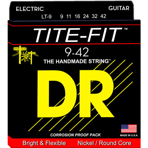 DR DR Tite-Fit Nickel Plated Electric Guitar Strings: Light 9-42