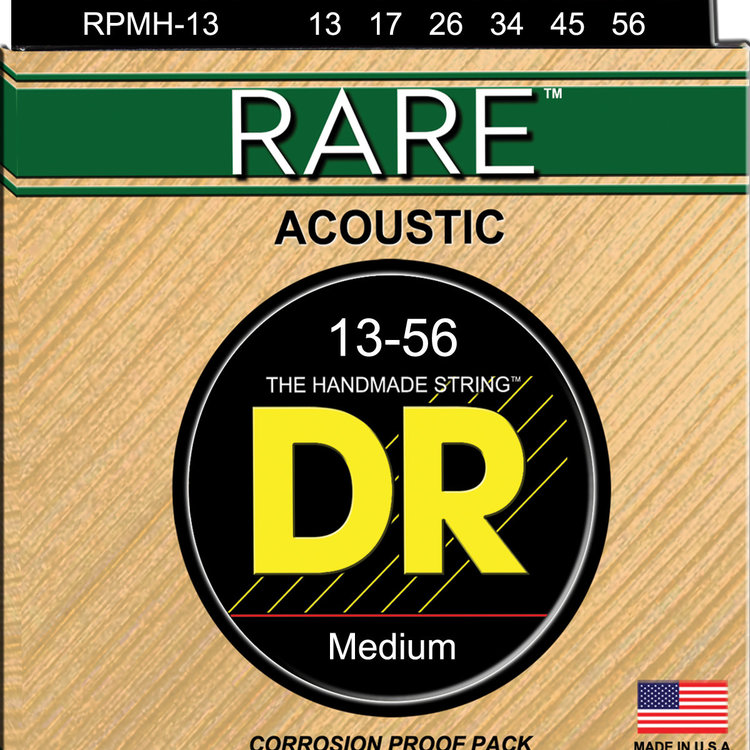 DR DR Rare Phosphor Bronze Acoustic Guitar Strings: Medium 13-56