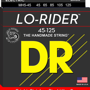 DR DR Lo-Rider Stainless Steel Bass Strings: 5-String Medium 45-125