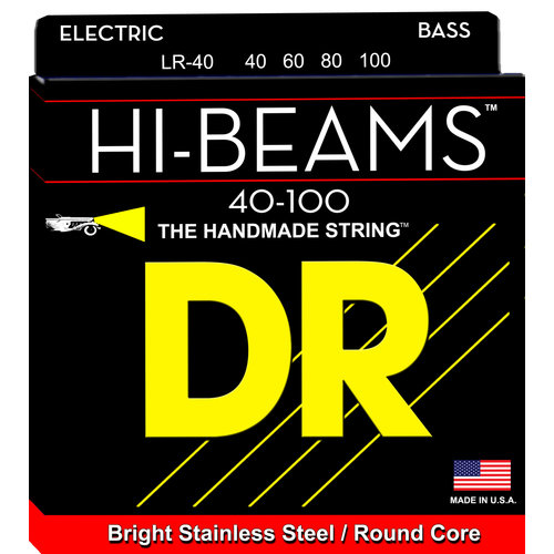 DR DR Hi-Beam Stainless Steel Bass Strings: Light 40-100 DR DR Hi-Beam Stainless Steel Bass Strings: Light 40-100
