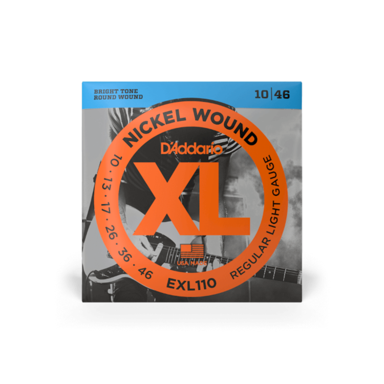 D'Addario 10-46 Regular Light, XL Nickel Electric Guitar Strings