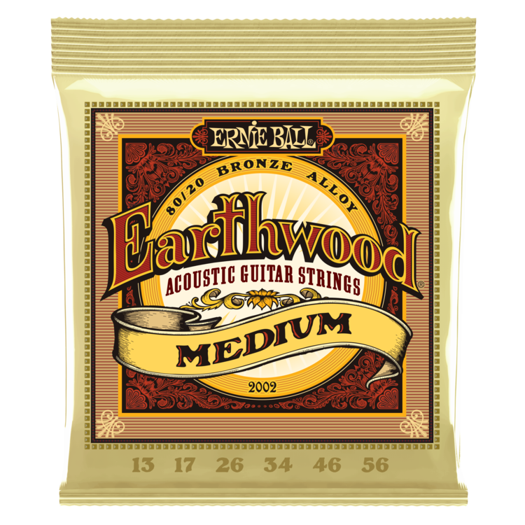 Ernie Ball Ernie Ball Earthwood Medium 80/20 Bronze Acoustic Guitar Strings - 13-56 Gauge