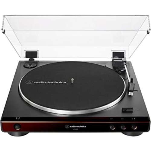Audio-Technica Audio-Technica AT-LP60X Fully Automatic Belt-Drive Turntable - Brown/Black Audio-Technica Audio-Technica AT-LP60X Fully Automatic Belt-Drive Turntable - Brown/Black