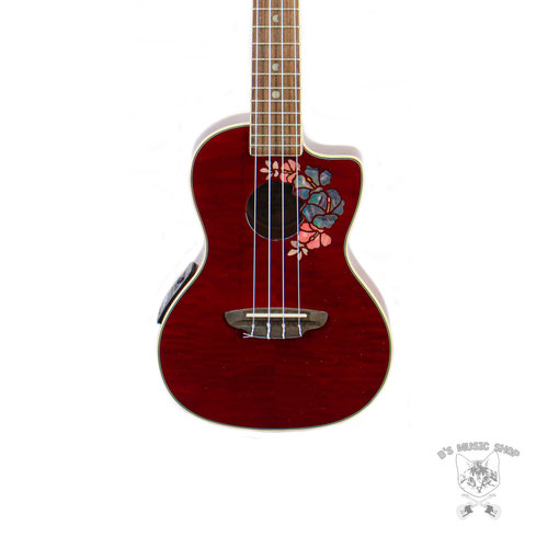 Luna Guitars Luna Flora Quilt Maple Acoustic/Electric Concert Ukulele w/Gig Bag Luna Guitars Luna Flora Quilt Maple Acoustic/Electric Concert Ukulele w/Gig Bag