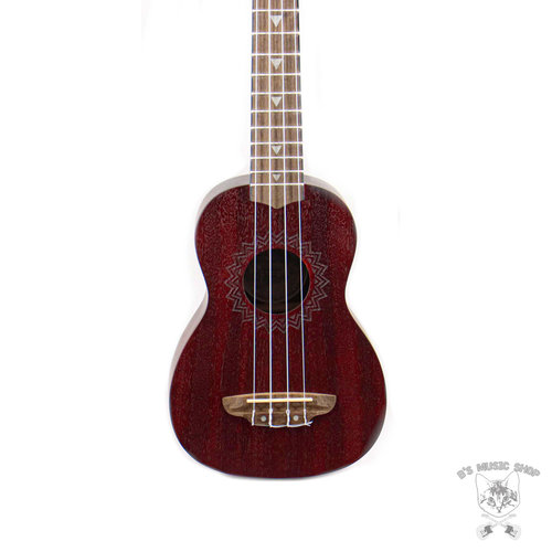 Luna Guitars Luna Vintage Mahogany Soprano Ukulele - Red Satin Luna Guitars Luna Vintage Mahogany Soprano Ukulele - Red Satin