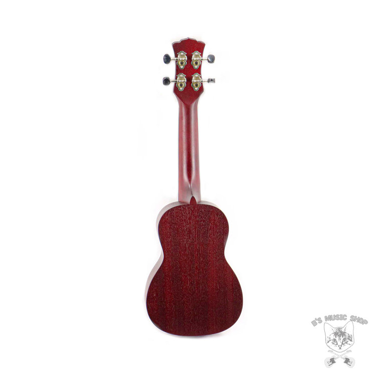Luna Guitars Luna Vintage Mahogany Soprano Ukulele - Red Satin