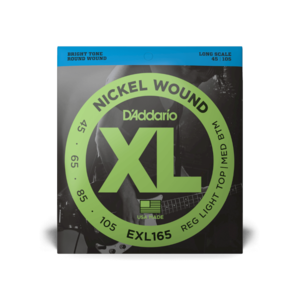 D'Addario 45-105 Regular Light Top/Medium Bottom, Long Scale, XL Nickel Bass Strings