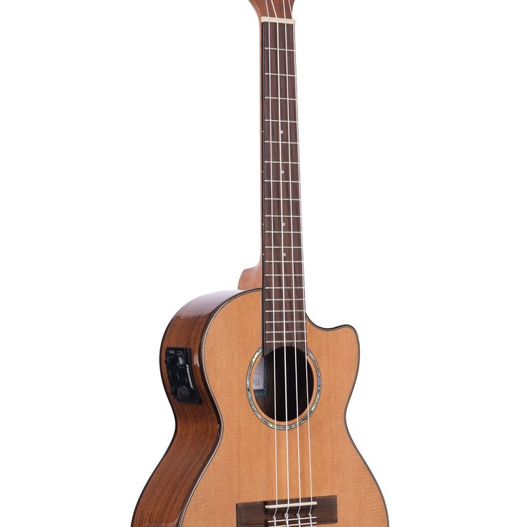 Kala Kala Gloss Solid Cedar Top Acacia Solid Cedar Top Acacia Tenor Cutaway Ukulele w/EQ