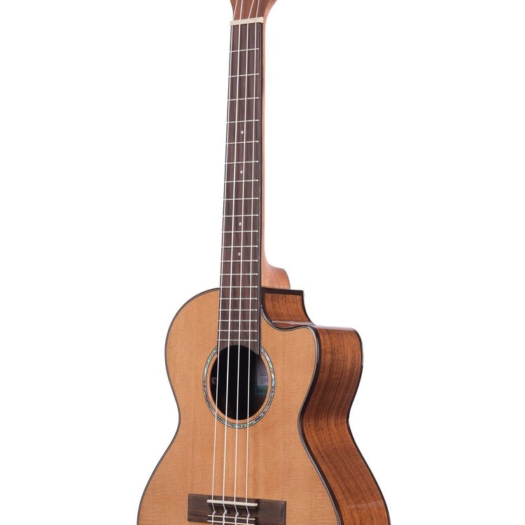 Kala Kala Gloss Solid Cedar Top Acacia Solid Cedar Top Acacia Tenor Cutaway Ukulele w/EQ