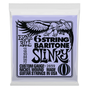 Ernie Ball Ernie Ball Slinky 6-String w/ small ball end 29 5/8 scale Baritone Guitar Strings - 13-72 Gauge