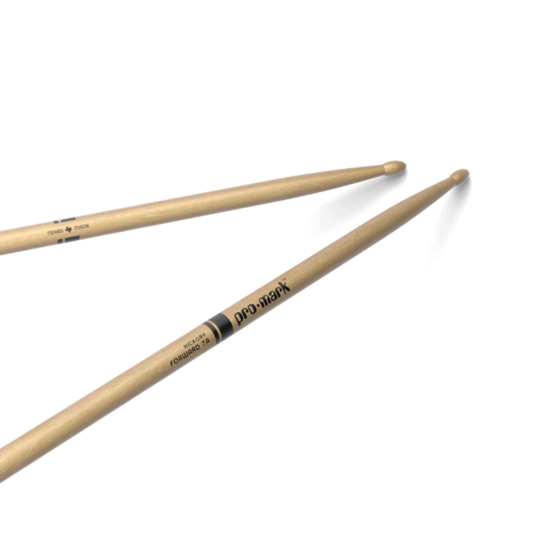Promark ProMark Classic Forward 7A Hickory Drumstick, Oval Wood Tip