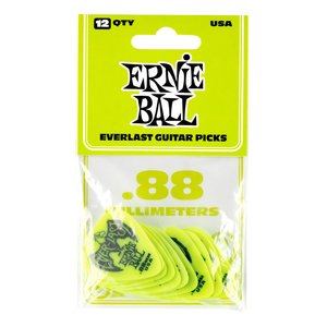 Ernie Ball Ernie Ball .88mm Green Everlast Picks 12-pack