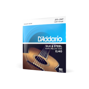 D'Addario 11-47 Light, Silk & Steel Acoustic Guitar Strings