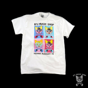 B's Music Shop B's Music Shop Pop Art Danger Cat Shirt
