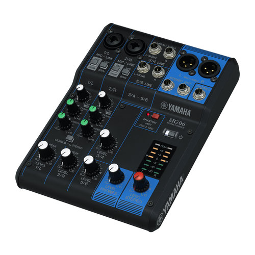 Yamaha Yamaha MG06 6-input stereo mixer, 2 mic inputs, 2 stereo inputs Yamaha Yamaha MG06 6-input stereo mixer, 2 mic inputs, 2 stereo inputs
