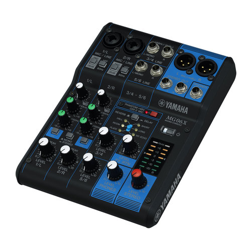 Yamaha Yamaha MG06X 6-input stereo mixer  SPX effects  2 mic inputs, 2 stereo inputs