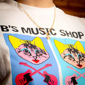 B's Music Shop B's Music Shop Pop Art Danger Cat Shirt