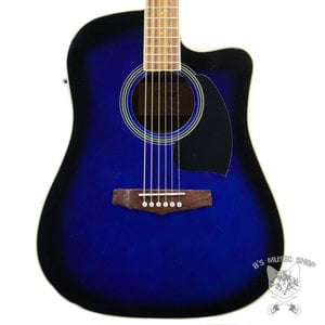 Ibanez Ibanez PF15ECE Acoustic/Electric Guitar - Transparent Blue Sunburst