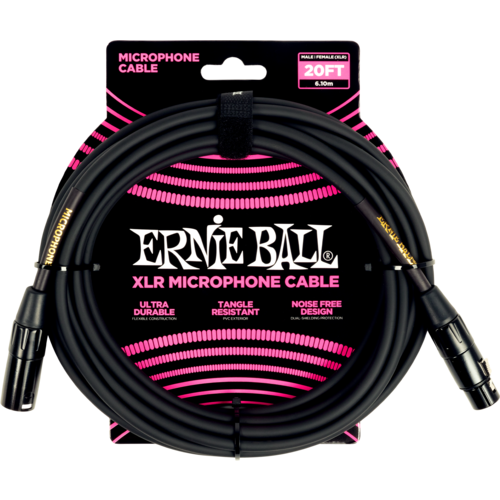 Ernie Ball Ernie Ball 20' XLR Microphone Cable, Black