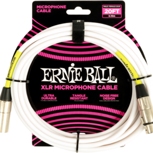 Ernie Ball Ernie Ball 20' XLR Microphone Cable, White