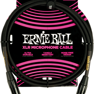 Ernie Ball Ernie Ball 5' Braided XLR Microphone Cable, Black