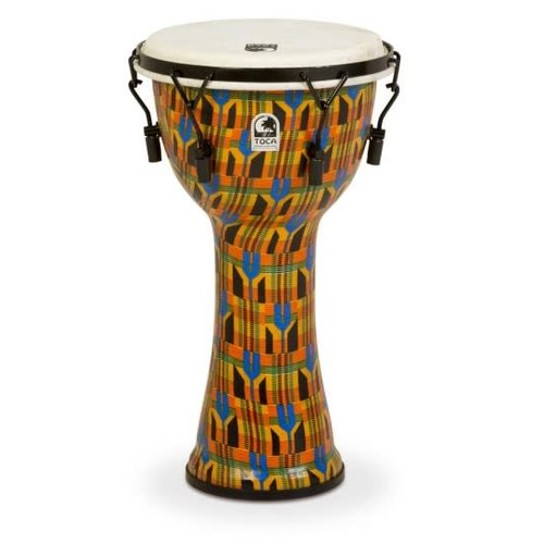 Toca Toca Freestyle 10" Mechanically Tuned Extended Rim Djembe - Kente Toca Toca Freestyle 10" Mechanically Tuned Extended Rim Djembe - Kente