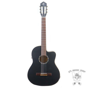 Ortega Ortega RCE125SN-SBK - Thinline Acoustic/Electric Nylon String Guitar - Family Series - w/ Bag