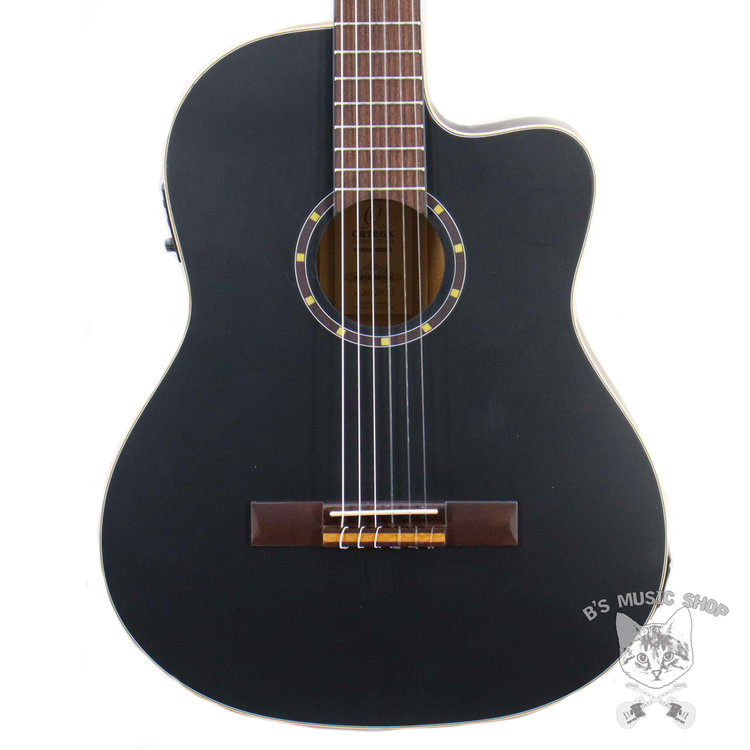 Ortega Ortega RCE125SN-SBK - Thinline Acoustic/Electric Nylon String Guitar - Family Series - w/ Bag