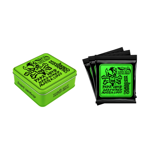 Ernie Ball Ernie Ball Papa Het's Hardwired Mastercore Signature Strings - 11-50 (3-Pack) Ernie Ball Ernie Ball Papa Het's Hardwired Mastercore Signature Strings - 11-50 (3-Pack)