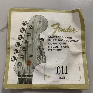 Vintage 1960's Fender Mastersound Pure Nickel Wrap Duratone Nylon Tape Strings 1 e String .011 Plain