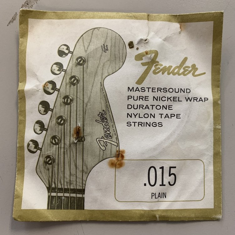 Vintage 1960's Fender Mastersound Pure Nickel Wrap Duratone Nylon Tape Strings 1 B String  .015 Plain