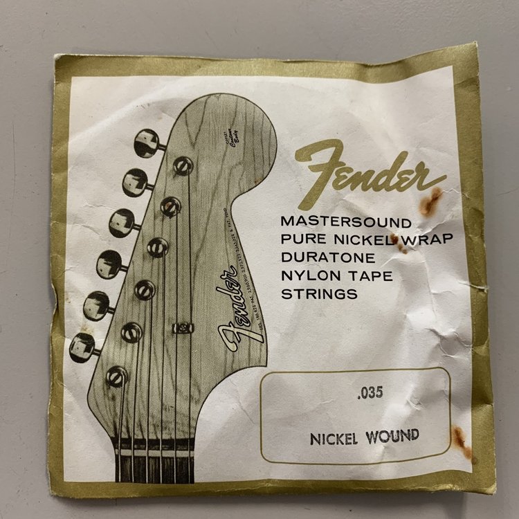 Vintage 1960's Fender Mastersound Pure Nickel Wrap Duratone Nylon Tape Strings 1 A String .035 Nickel Wound