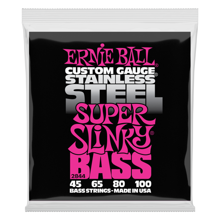 Ernie Ball Ernie Ball Super Slinky Stainless Steel Electric Bass Strings - 45-100 Gauge