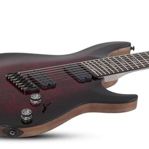 Schecter Schecter Omen Elite-7 Multiscale in Black Cherry Burst