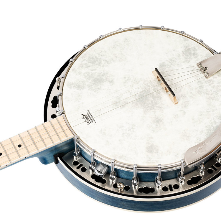 Ortega Ortega Falcon Series 5-String Acoustic/Electric Banjo  w/Bag - Transparent Blue