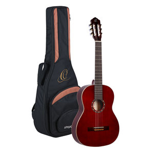 Ortega Ortega Family Series R121 Slim Neck Nylon String Guitar w/Bag - Wine Red