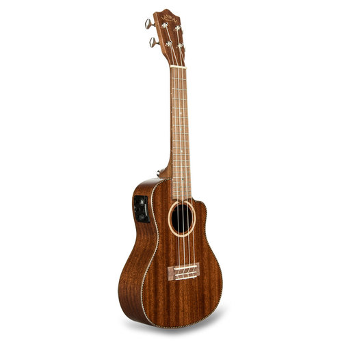 Lanikai Lanikai All Solid Mahogany Cutaway Electric Concert Ukulele w/Case