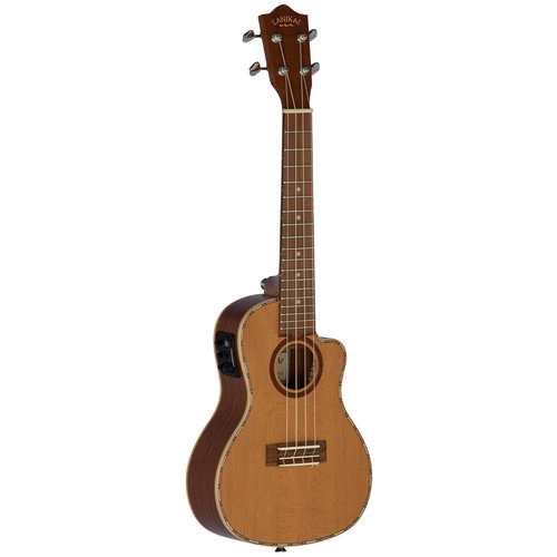 Lanikai Lanikai Solid Cedar/Mahogany Cutaway Electric Concert Ukulele w/Bag