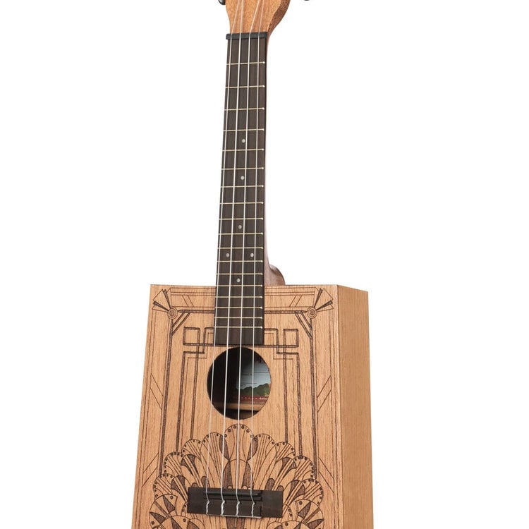 Kala Kala Art Deco Cigar Box Concert Ukulele w/Bag