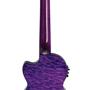 Lanikai Lanikai Quilted Maple Cutaway Electric Concert Ukulele in Trans Purple w/Case