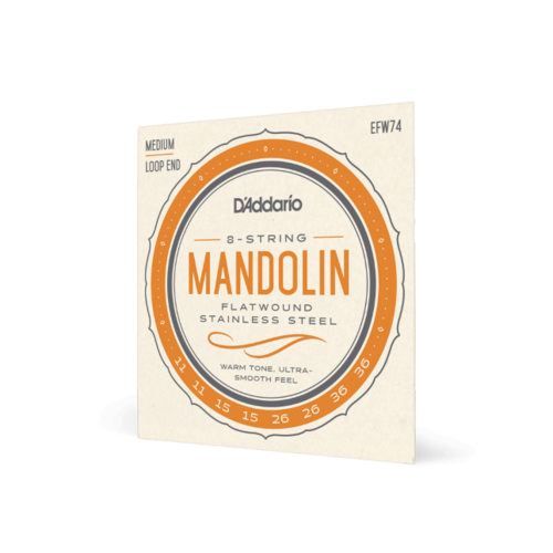D'Addario D'Addario EFW74 Flatwound Mandolin Strings, Stainless Steel, Medium, 11-36 D'Addario D'Addario EFW74 Flatwound Mandolin Strings, Stainless Steel, Medium, 11-36