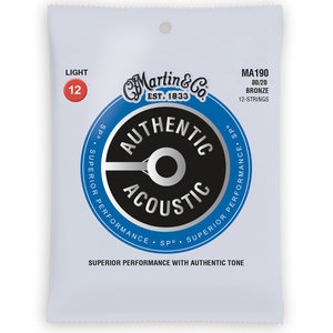 Martin Martin Authentic Acoustic SP 80/20 12-String Light, 12-54