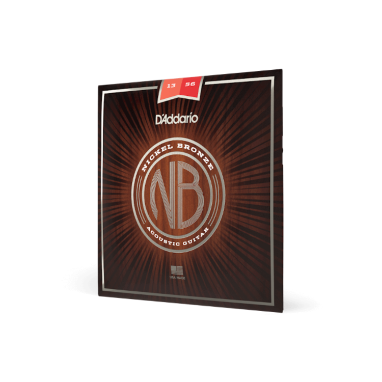 D'Addario 13-56 Medium, Nickel Bronze Acoustic Guitar Strings